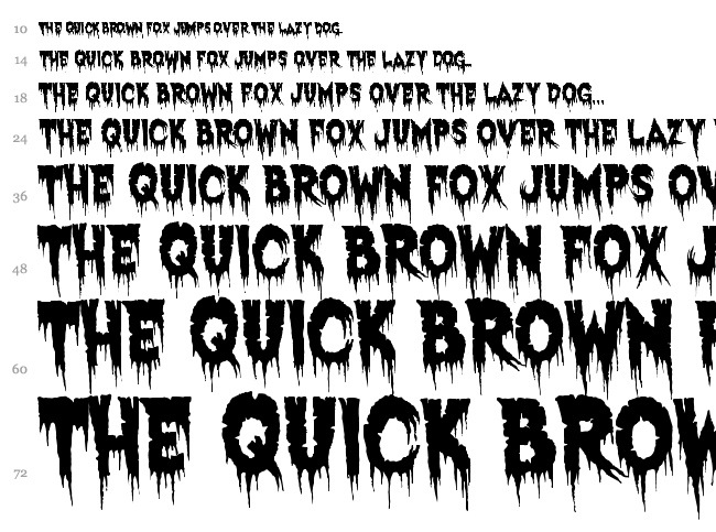 Exquisite Corpse font waterfall